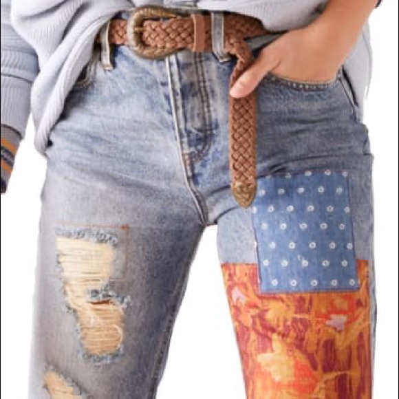 Free People BellaDonna Patchwork Jeans - Picture 8 of 11